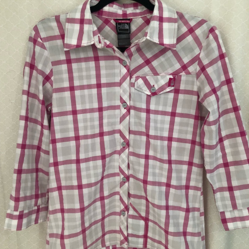 The North Face- plaid button down